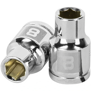 Dados 8mm E3/8 Hexagonales CrVanadio, Truper 13672