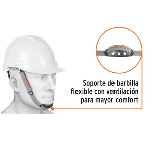 Barboquejo con Barbilla para Casco de Seguridad, Cinta elastica 45cm x 19mm, Truper 12338