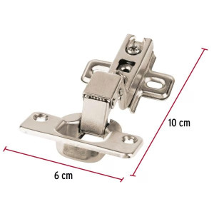 Bisagras Bidimensionales 110 Cobertura Interna 6x10cm 35mm 1Par Hermex 43159