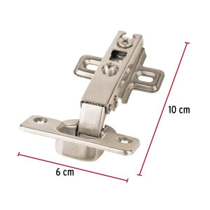 Bisagras Bidimensionales 110 Cobertura Media 6x10cm 35mm 1Par Hermex 43161