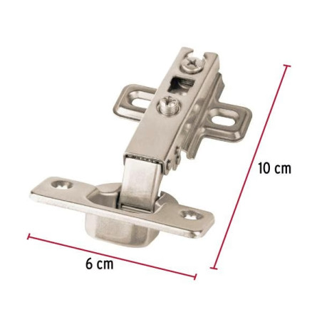 Bisagras Bidimensionales 110 Cobertura Media 6x10cm 35mm 1Par Hermex 43161