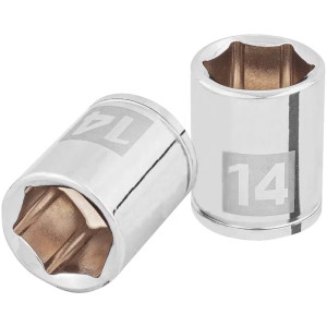 Dados 14mm E1/4 Hexagonales CrVanadio, Truper 100967