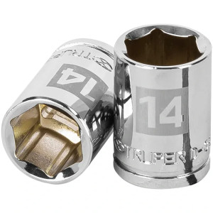 Dados 14mm E3/8 Hexagonales CrVanadio, Truper 13678