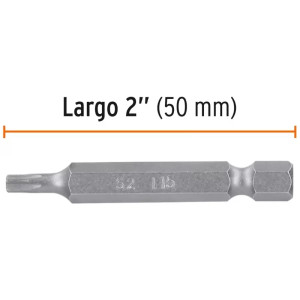 Puntas Torx con seguro T15 x50mm, estuches con 5 piezas, Truper 12358