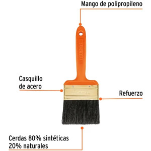 Brochas Profesionales 3" 50x14mm ResisteSolvente Truper 14485