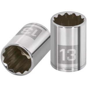 Dados 13mm E1/4 Poligonales CrVanadio, Truper 100987