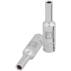 Dados 4mm E1/4 Tubulares Hexagonales CrVanadio, Truper 100968