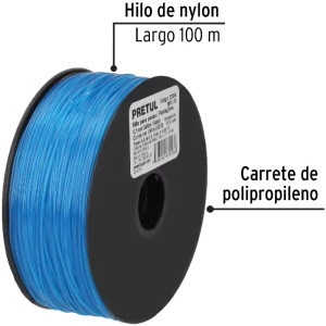 Hilo para Pesca 100m Calibre 0.7mm Tension 20.5kg, para Albañileria Pesca Plomeria, HIPE-70 27064 Truper