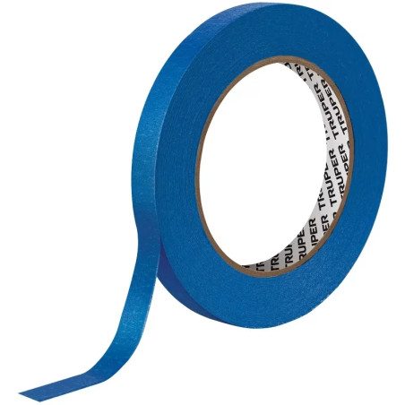 Cintas Masking Tape Azul 1/2" x50m para pintor Truper 12620