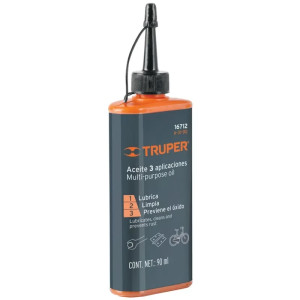 Aceite Multiusos 90ml 3oz, Lubricante Protege Oxidación y Corrosión para Metal, Truper 16712