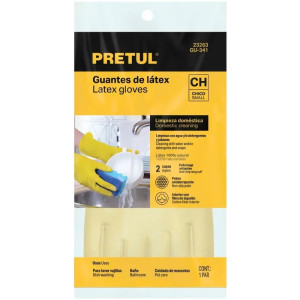 Guantes de Latex Talla CH Afelpado para limpieza Pretul 23263