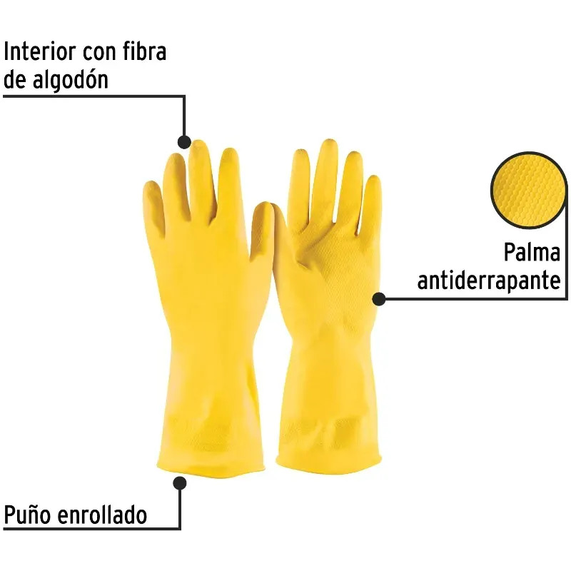 Guantes de Latex Talla G Afelpado para limpieza Pretul 23261