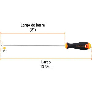 Desarmador Cabinet BHex 1/8" x8" ComfortGrip Truper 14027