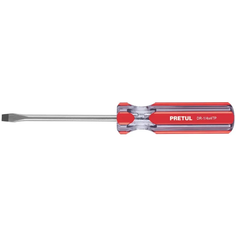 Desarmador Plano 1/4" x4" MangoPVC Pretul 21459