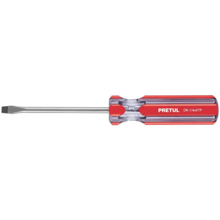 Desarmador Plano 1/4" x4" MangoPVC Pretul 21459