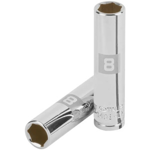 Dados 8mm E1/4 Tubulares Hexagonales CrVanadio, Truper 13202
