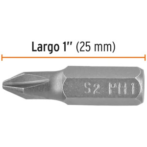 Puntas Phillips PH1 x 1" 5pzas Cruz para Desarmador Electrico o Manual, PUDE-1101 12140 Truper