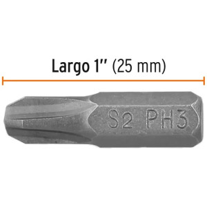 Puntas Phillips PH3 x 1" 5pzas Cruz para Desarmador Electrico o Manual, PUDE-1103 12143 Truper