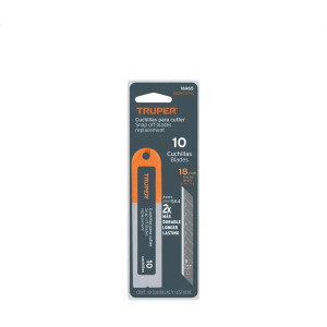 Cuchillas de repuesto 18mm 10u SK4 Navaja cutters 16976 16977 16974 22396 22405 Truper 16965