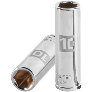 Dados 10mm E1/4 Tubulares Hexagonales CrVanadio, Truper 13204