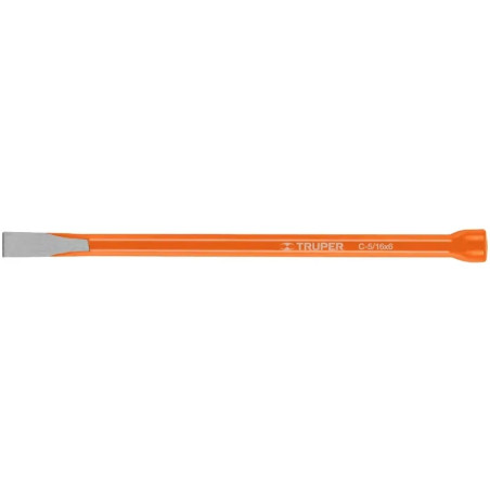 Cincel Plano 6" Cuña 5/16", Acero al cromo Vanadio, Cabeza grande, C-5/16X6 12103 Truper