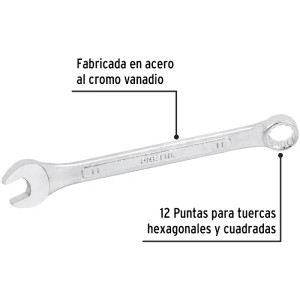 Llave Boca Mixta 11mm Combinada CrVanadio Pretul 21905