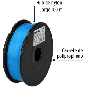 Hilo para Pesca 100m Calibre 0.8mm Tension 26.1kg, para Albañileria Pesca Plomeria, HIPE-80 27065 Truper