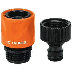 Conector Sistema Click de Conexion Rapida RMacho 3/4" Automatica Truper 12724