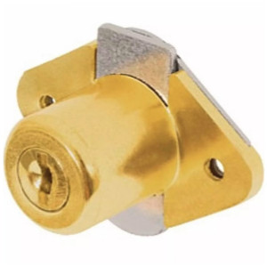 Cerradura para mueble dorado modelo 21, accion vertical, CM-21L-P 23505 Hermex