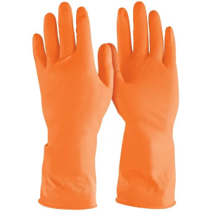 Guantes de Latex Talla M Afelpado para limpieza Truper 14262