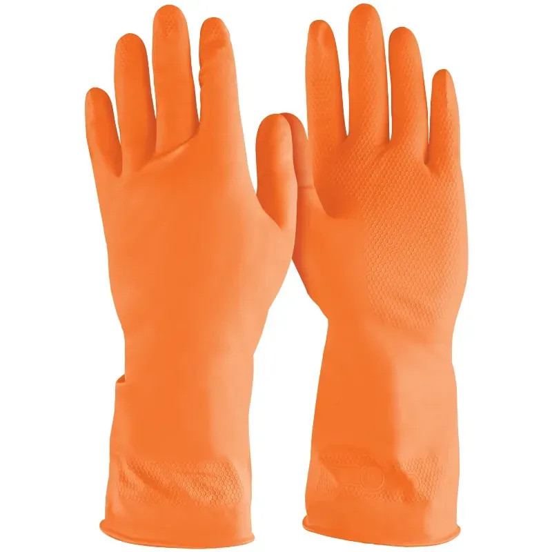 Guantes de Latex Talla M Afelpado para limpieza Truper 14262