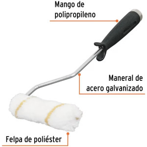 Rodillo Mini para Pintar 4" Diametro 37.8mm Espesor 19mm en Nylon, ROPI-420N 13905 Truper