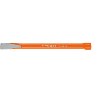 Cincel Plano 6" Cuña 3/8", Acero al cromo Vanadio, Cabeza grande, C-3/8X6 12106 Truper
