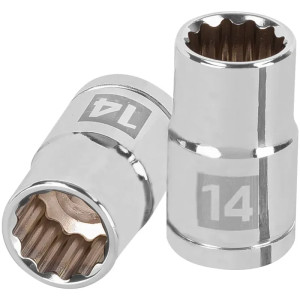 Dados 14mm E1/2 Poligonales CrVanadio, Truper 13528