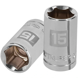 Dados 15mm E1/2 Hexagonales CrVanadio, Truper 13265