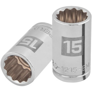 Dados 15mm E1/2 Poligonales CrVanadio, Truper 13529