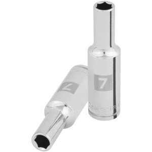 Dados 7mm E3/8 Tubulares Hexagonales CrVanadio, Truper 100992