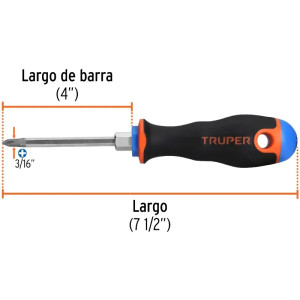 Desarmador Estrella 3/16" x3" N1 ComfortGrip Truper 14064
