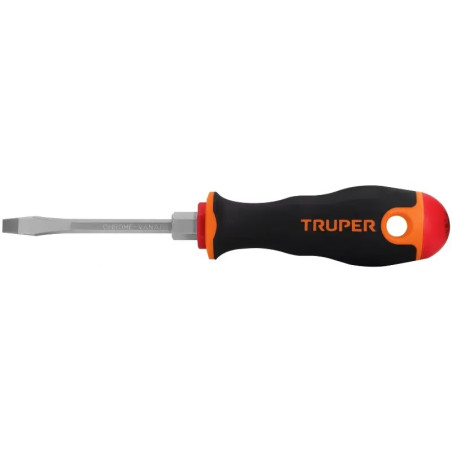 Desarmador Plano Bhex 3/16" x3" ComfortGrip Truper 100831