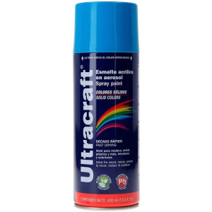Pintura en Spray Ultracraft Azul Claro, 400ml, secado rapido libre de Plomo, PA-AZ-U 40035 Truper