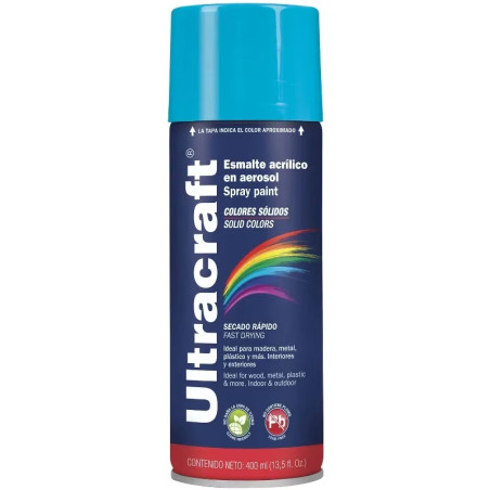Pintura en Spray Ultracraft Azul Honda, 400ml, secado rapido libre de Plomo, PA-AO-U 40029 Truper