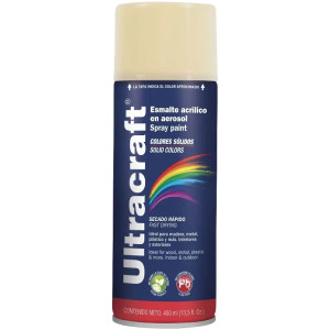 Pintura en Spray Ultracraft Marfil, 400ml, secado rapido libre de Plomo, PA-MA-U 40025 Truper