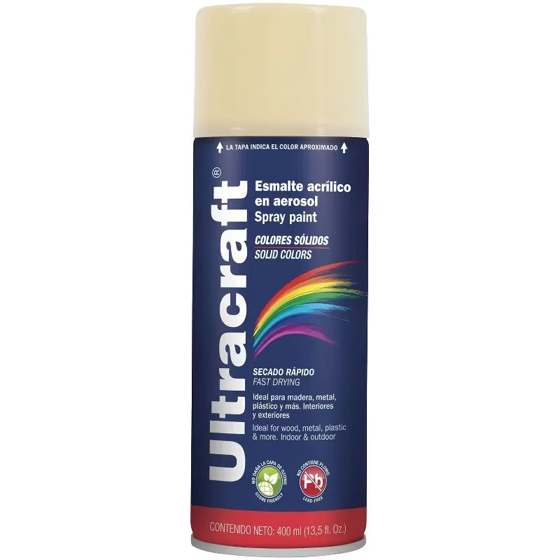 Pintura en Spray Ultracraft Marfil, 400ml, secado rapido libre de Plomo, PA-MA-U 40025 Truper