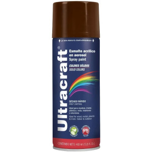 Pintura en Spray Ultracraft Marron, 400ml, secado rapido libre de Plomo, PA-MR-U 40037 Truper