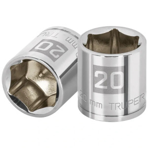 Dados 20mm E3/8 Hexagonales CrVanadio, Truper 13684