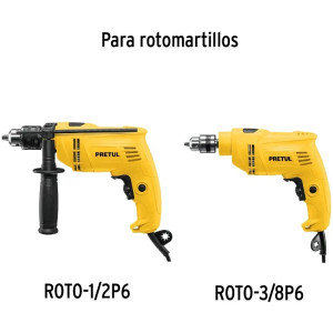 Carbones de Repuesto para RotoMartillo 26119 ROTO-1/2P6-2, Pretul 27118