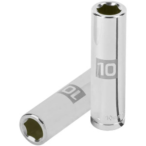 Dados 10mm E3/8 Tubulares Hexagonales CrVanadio, Truper 13770