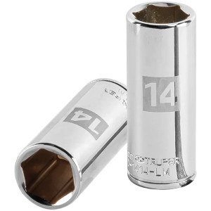 Dados 14mm E1/4 Tubulares Hexagonales CrVanadio, Truper 13208