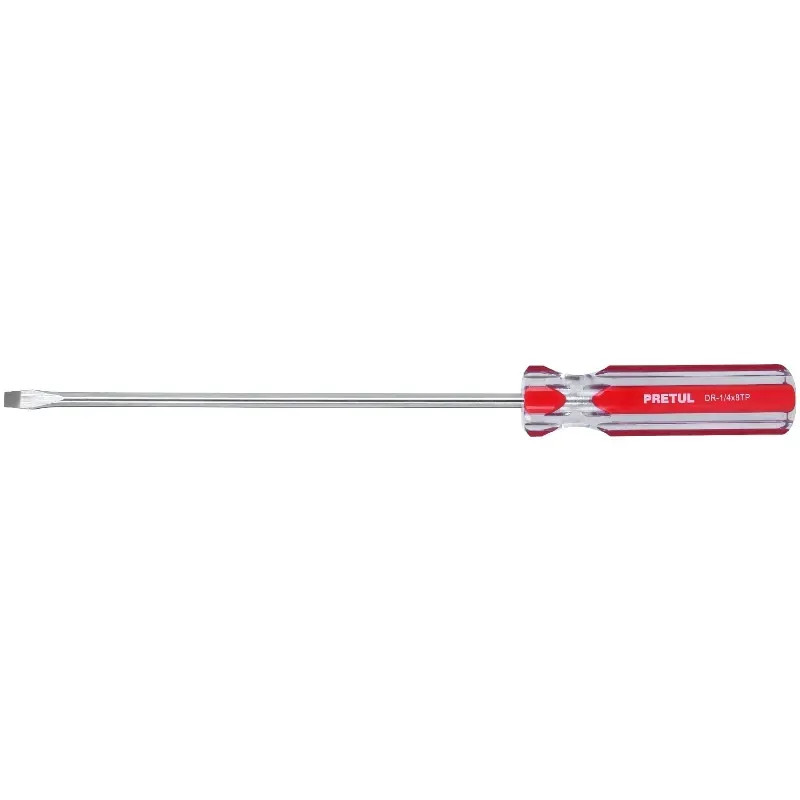 Desarmador Plano 1/4" x8" MangoPVC Pretul 21460