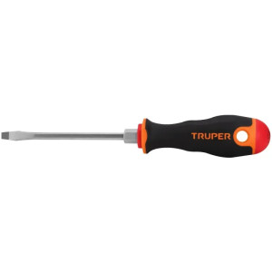 Desarmador Plano Bhex 3/16" x4" ComfortGrip Truper 13992